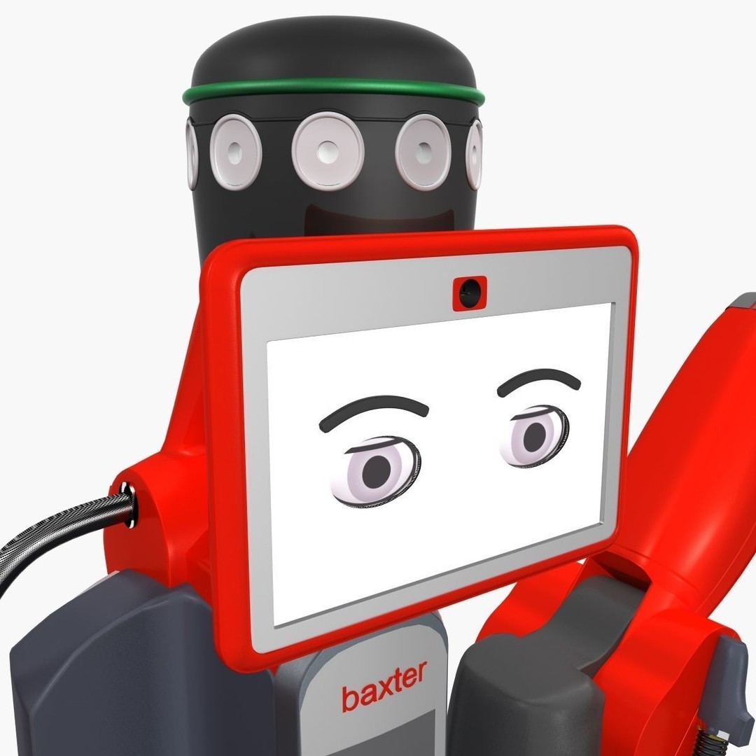 Industrial Baxter Robot 3D Model – High Poly Rigged Asset, FBX, OBJ - View 11