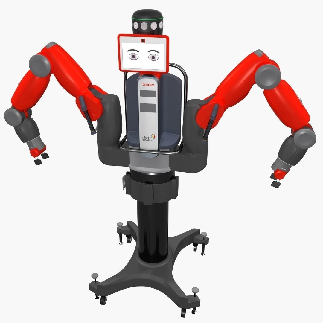 Industrial Baxter Robot 3D Model – High Poly Rigged Asset, FBX, OBJ - View 14
