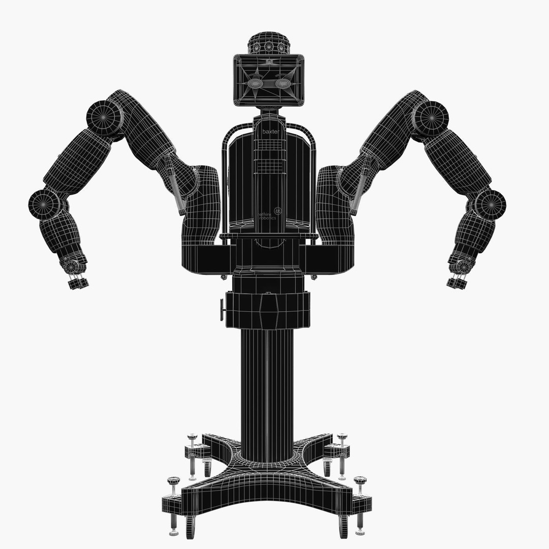 Industrial Baxter Robot 3D Model – High Poly Rigged Asset, FBX, OBJ - View 19