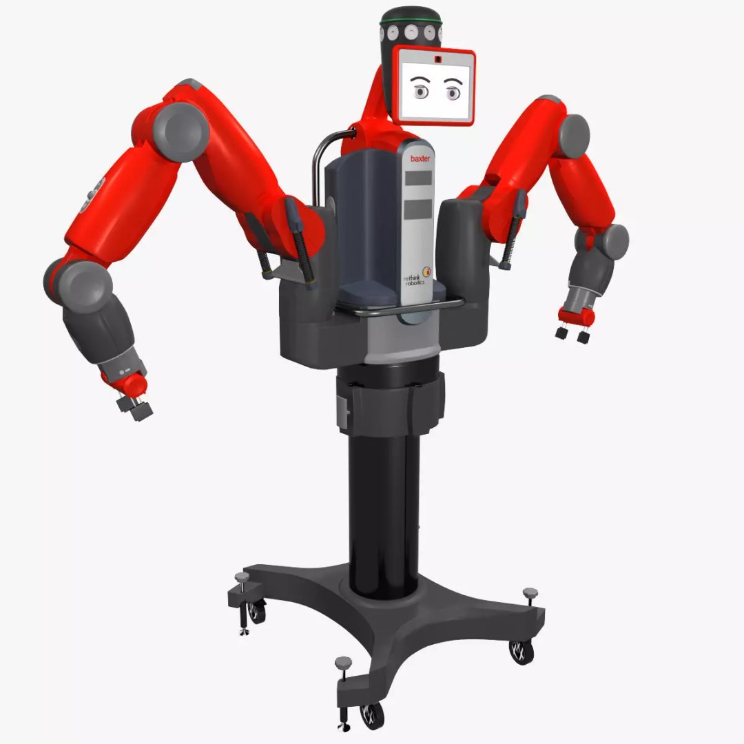 Industrial Baxter Robot 3D Model – High Poly Rigged Asset, FBX, OBJ - View 2