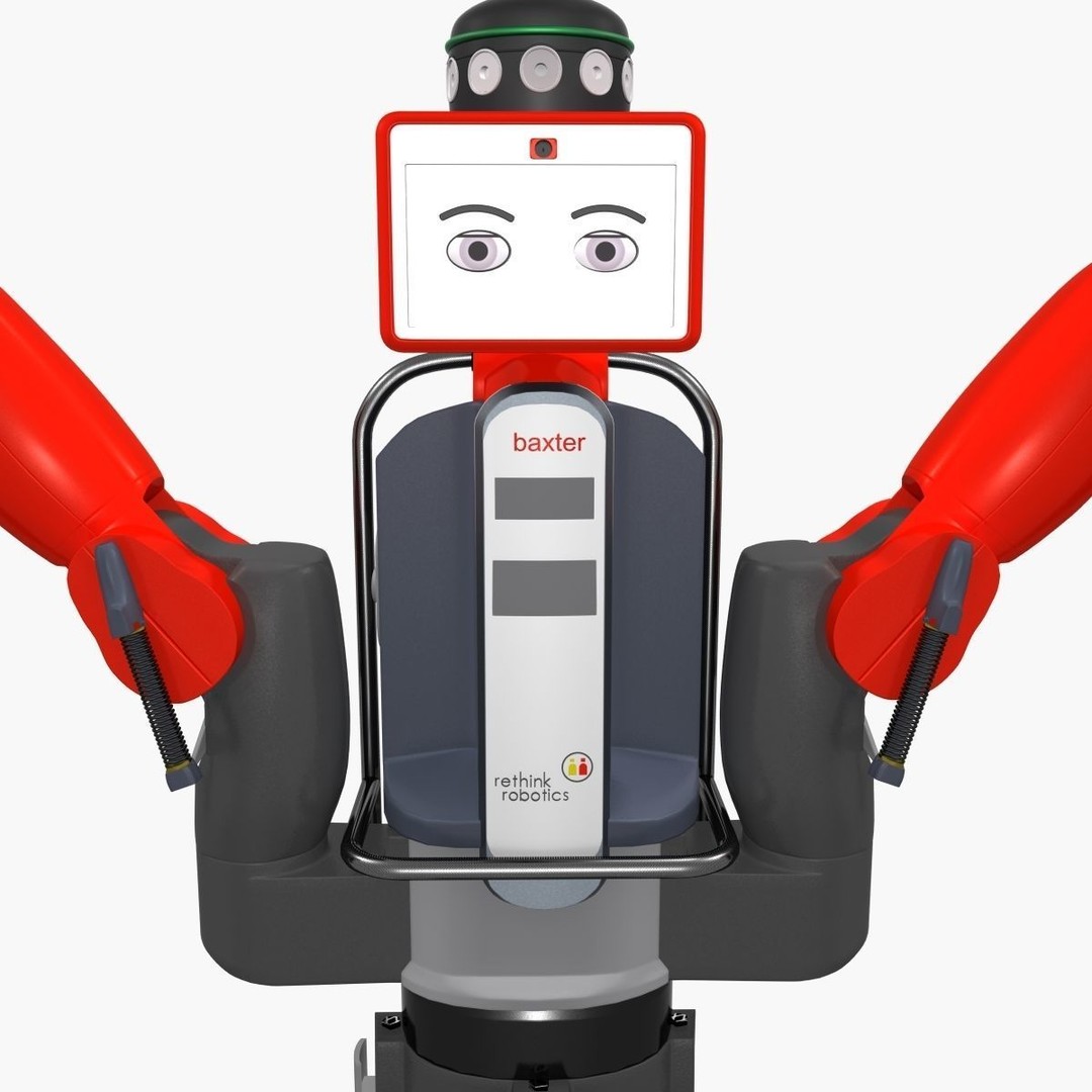 Industrial Baxter Robot 3D Model – High Poly Rigged Asset, FBX, OBJ - View 4