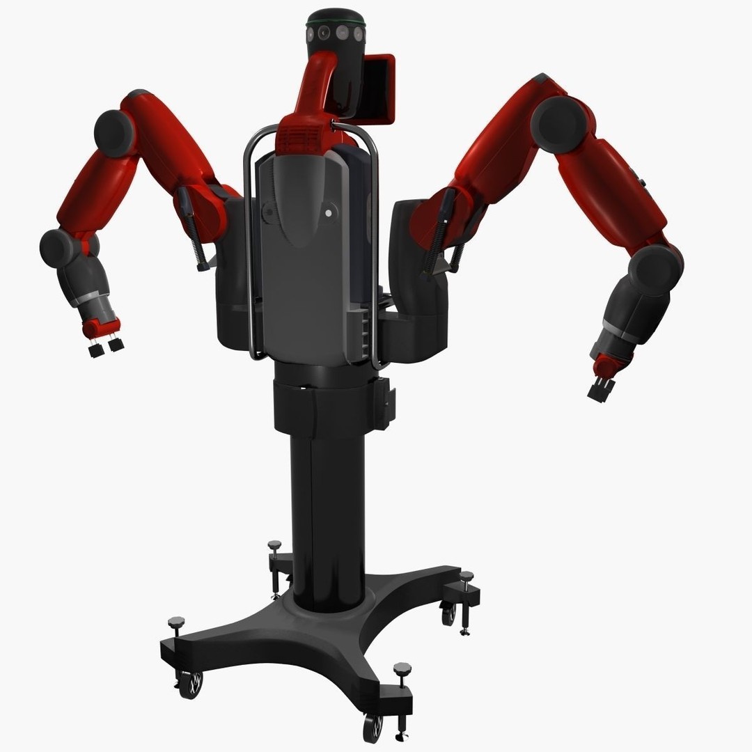 Industrial Baxter Robot 3D Model – High Poly Rigged Asset, FBX, OBJ - View 6