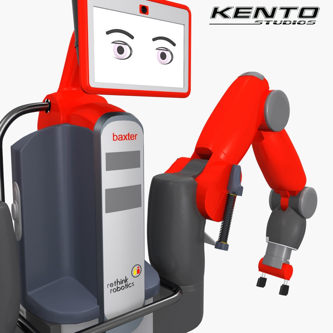 Industrial Baxter Robot 3D Model – High Poly Rigged Asset, FBX, OBJ - View 8