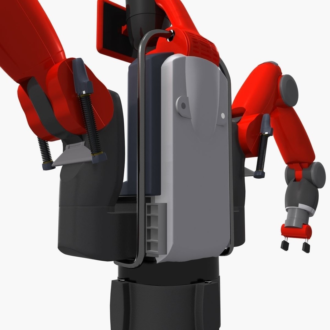 Industrial Baxter Robot 3D Model – High Poly Rigged Asset, FBX, OBJ - View 9