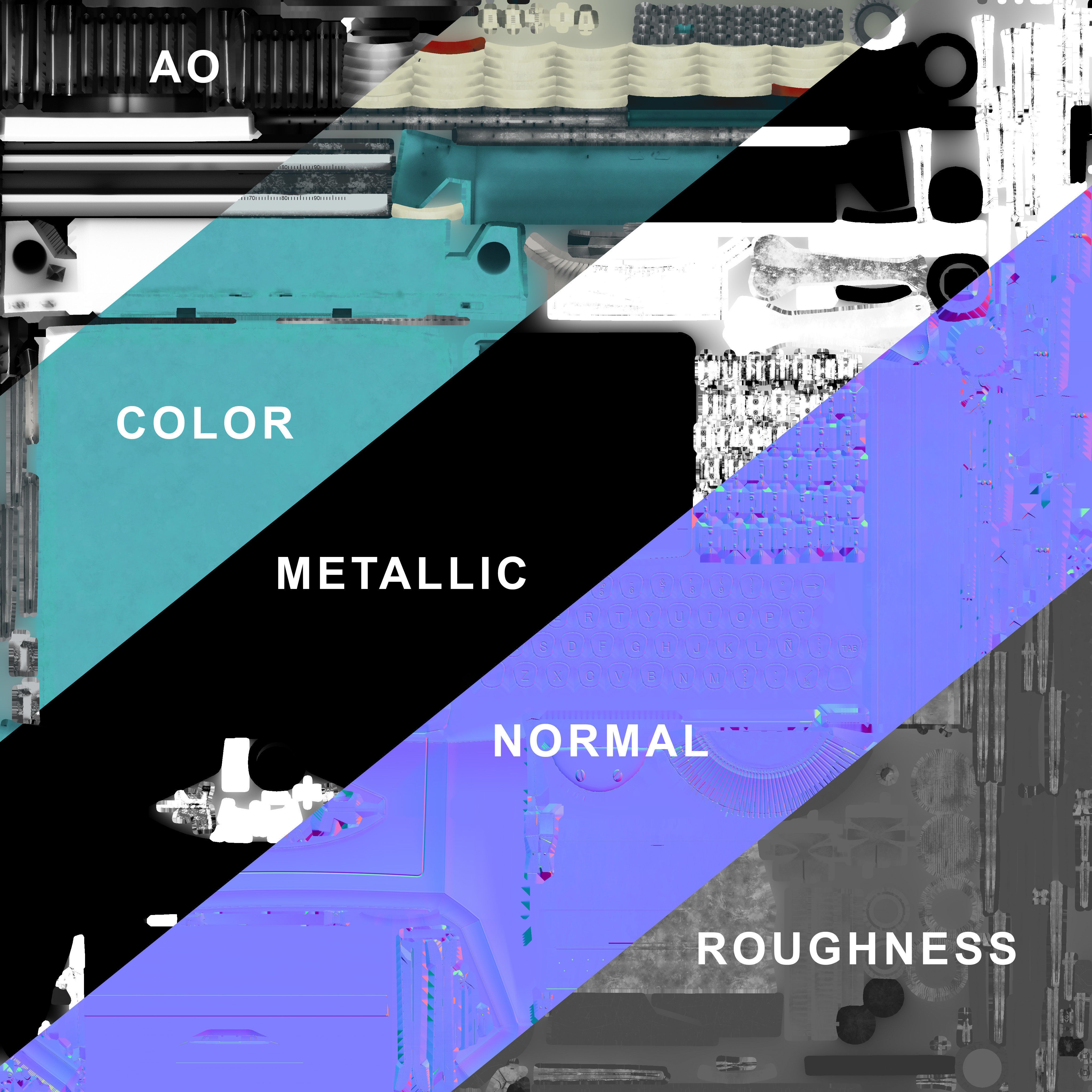 Vintage Typewriter - Low-Poly Game-Ready 3D Model