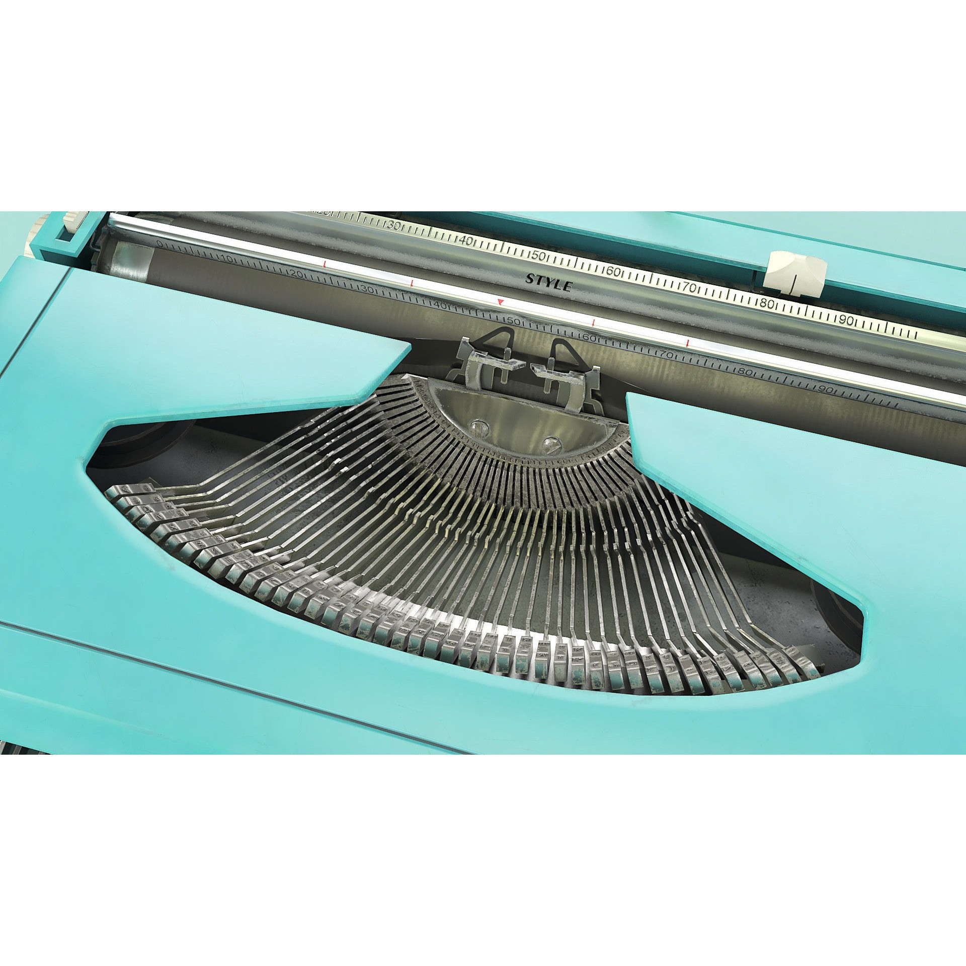 Vintage Typewriter - Low-Poly Game-Ready 3D Model - View 13