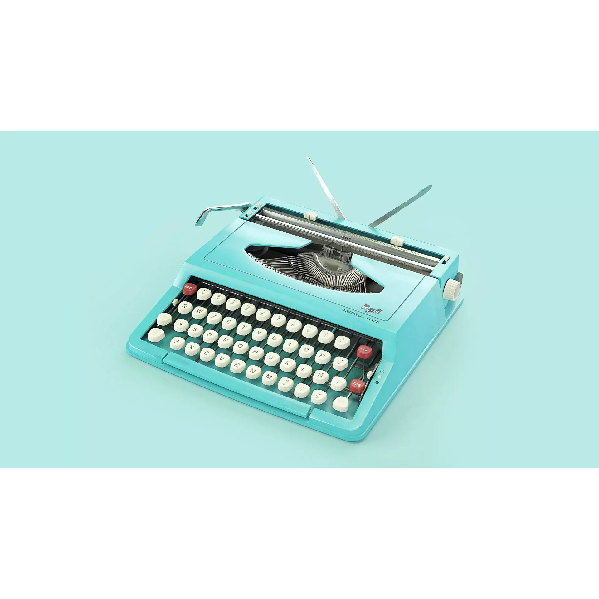 Vintage Typewriter - Low-Poly Game-Ready 3D Model - View 2