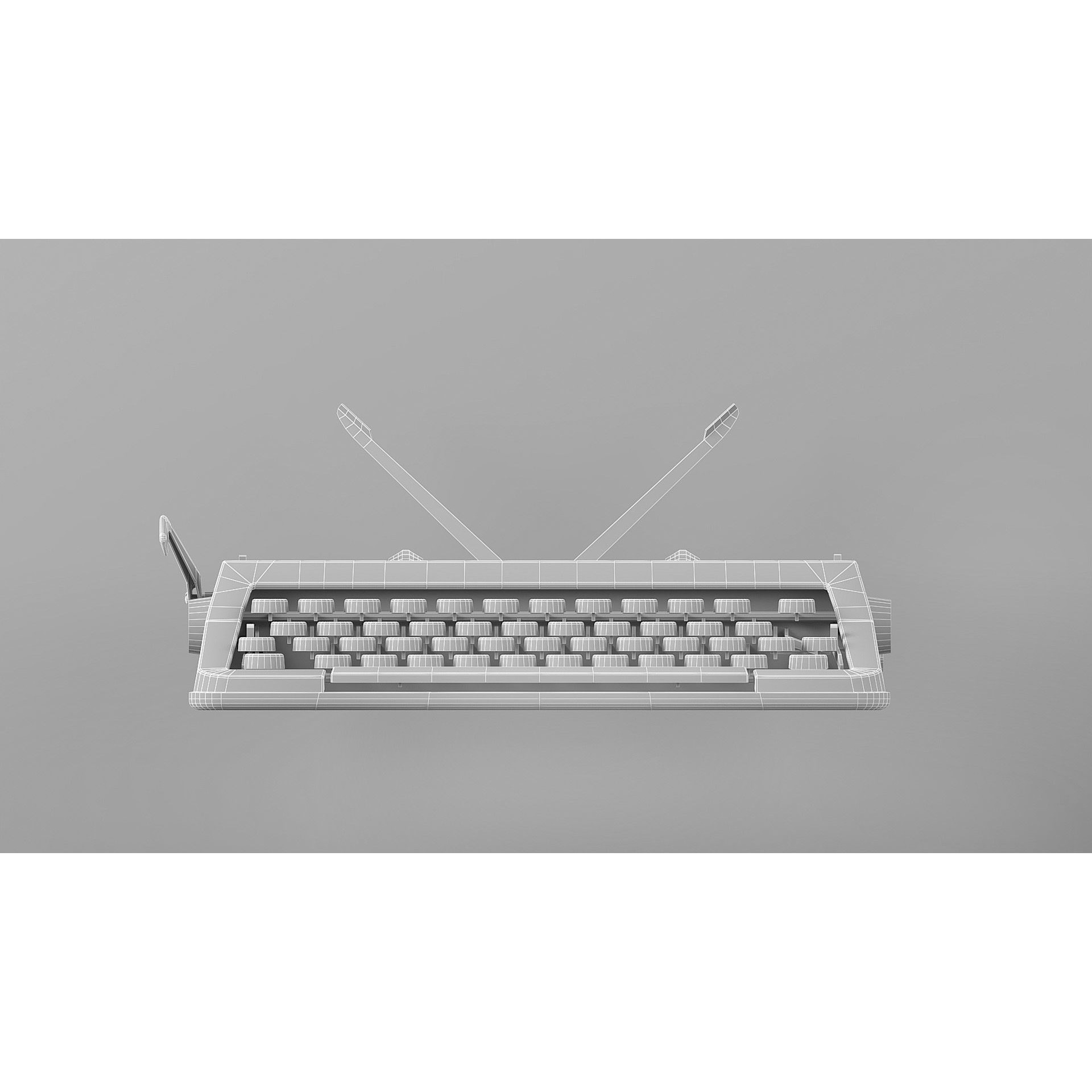 Vintage Typewriter - Low-Poly Game-Ready 3D Model - View 7