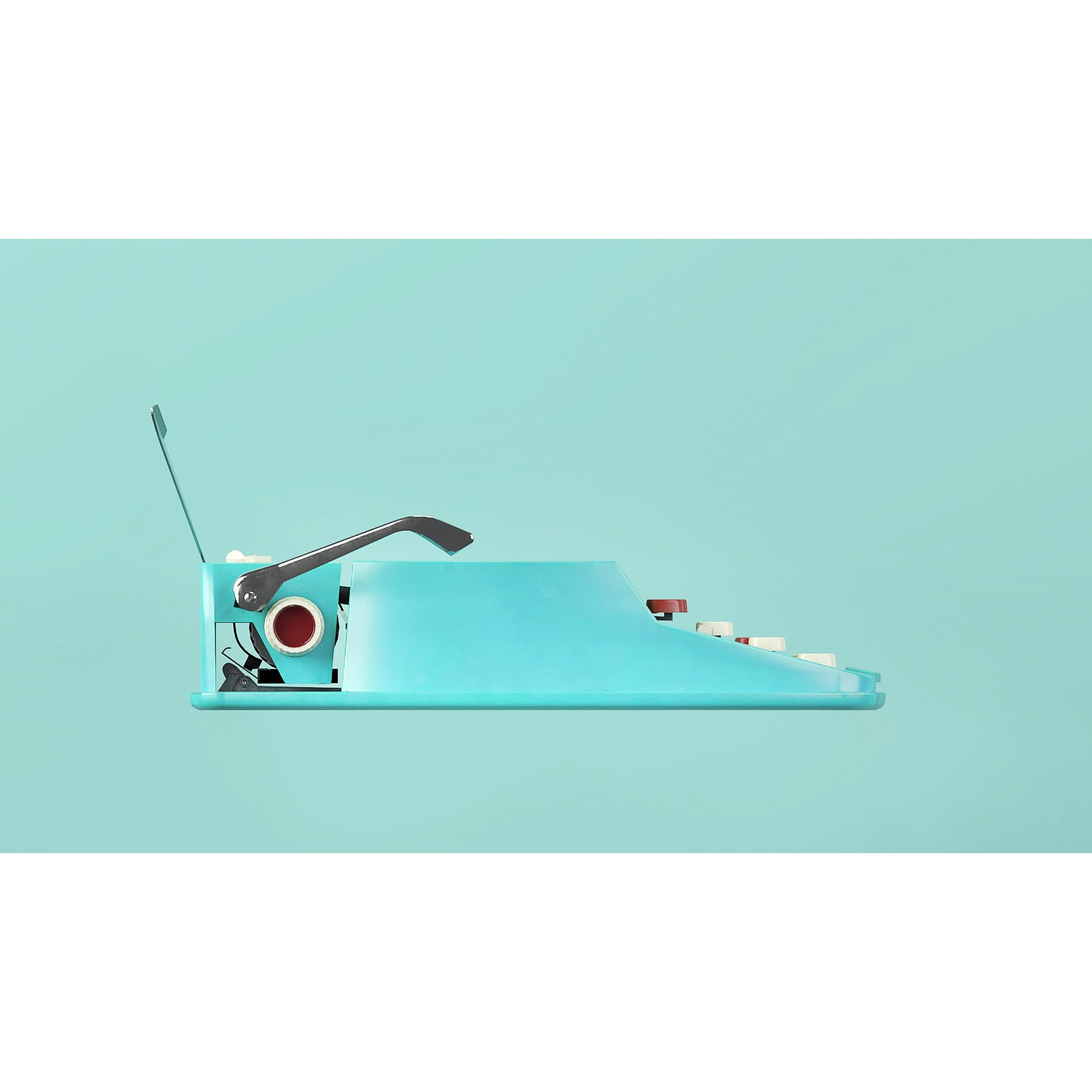 Vintage Typewriter - Low-Poly Game-Ready 3D Model - View 8