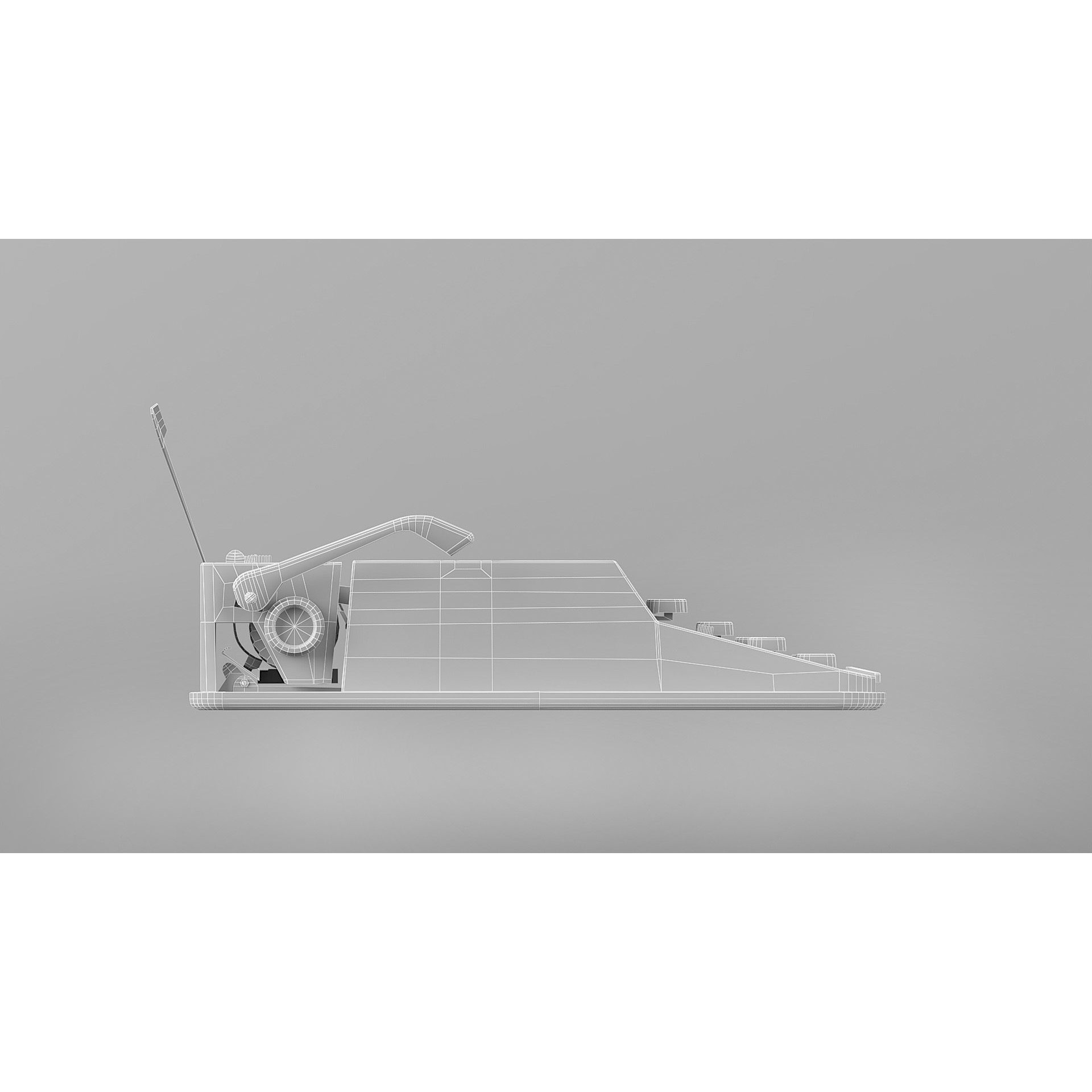 Vintage Typewriter - Low-Poly Game-Ready 3D Model - View 9