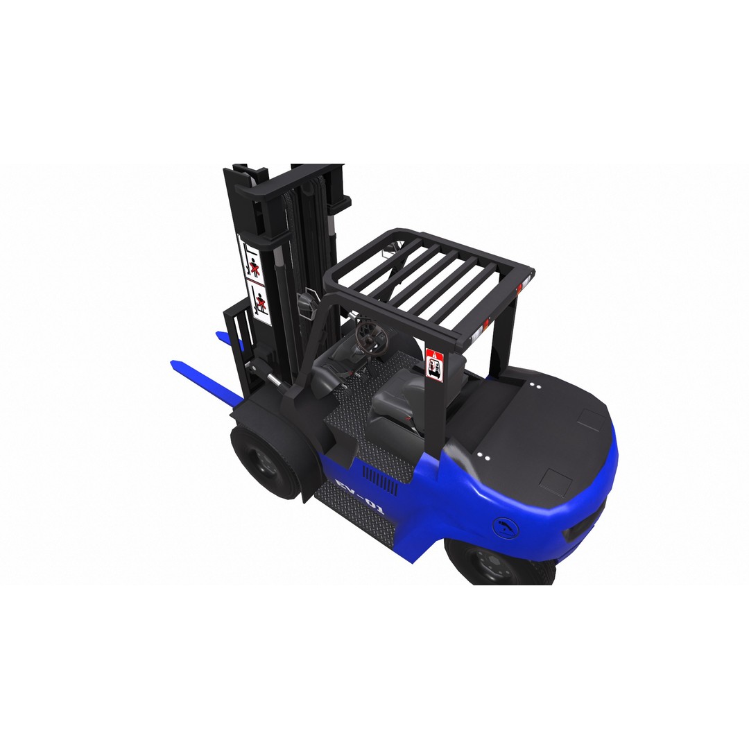 ForkLift 3D Model – Low Poly Electric Forklift, Game Ready, FBX