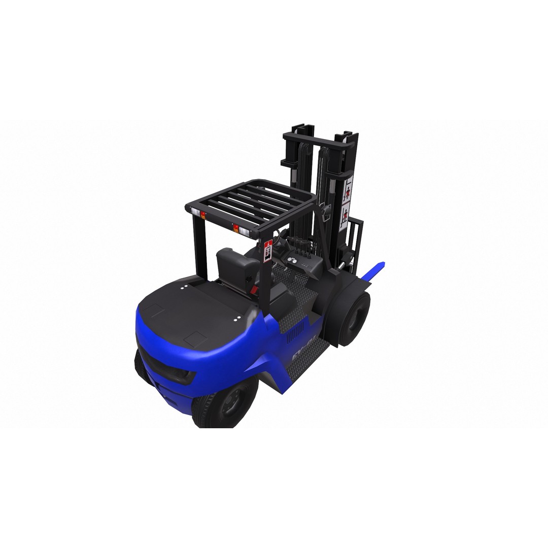 ForkLift 3D Model – Low Poly Electric Forklift, Game Ready, FBX - View 16