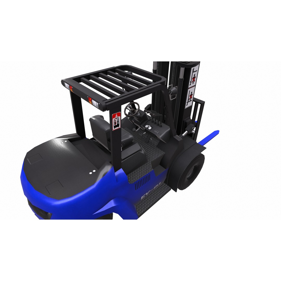 ForkLift 3D Model – Low Poly Electric Forklift, Game Ready, FBX - View 24
