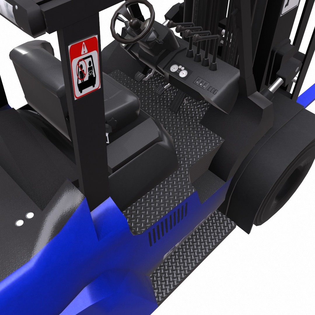 ForkLift 3D Model – Low Poly Electric Forklift, Game Ready, FBX - View 8