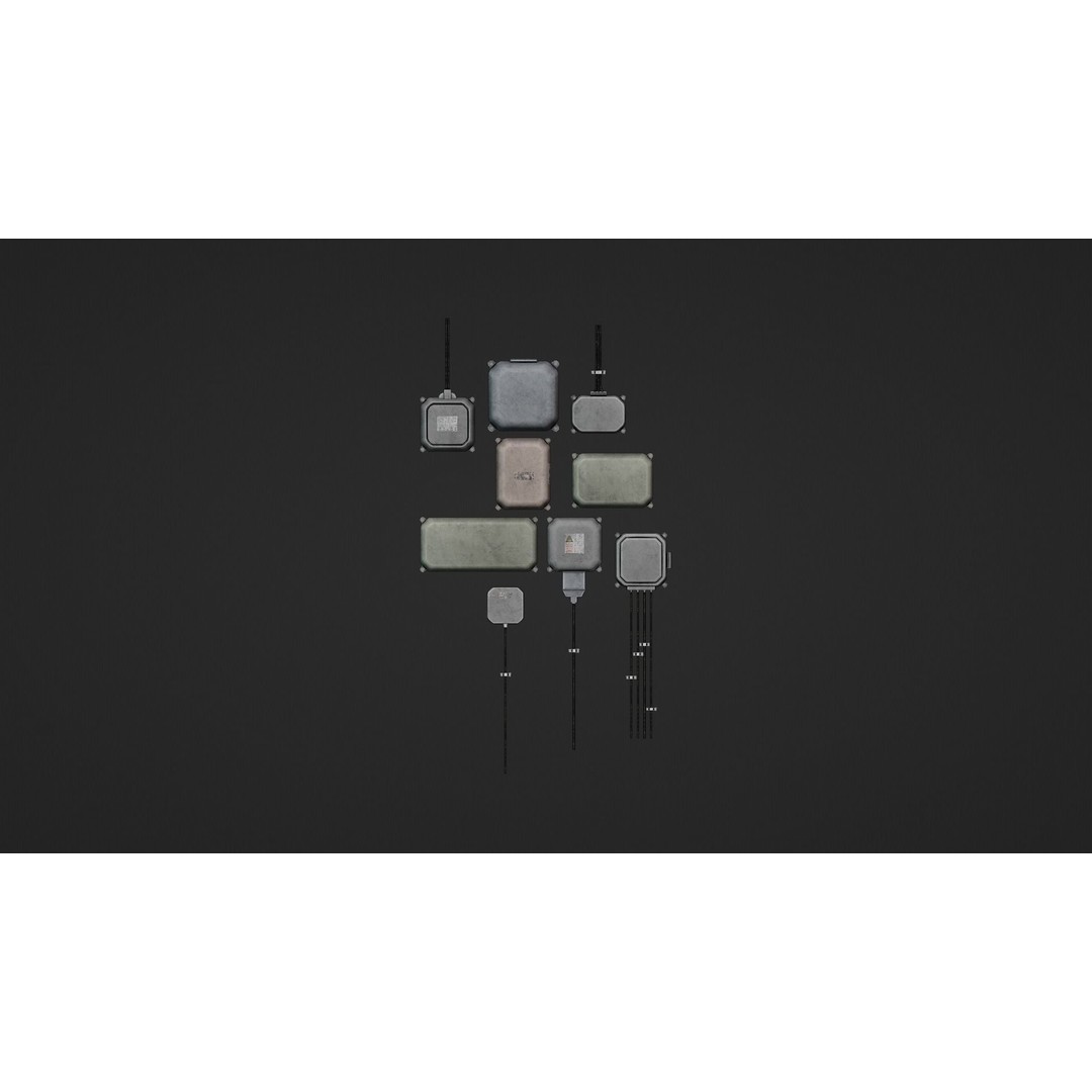 Industrial Old Distribution Board 3D Model – Low Poly PBR Game Asset, FBX, OBJ - View 15