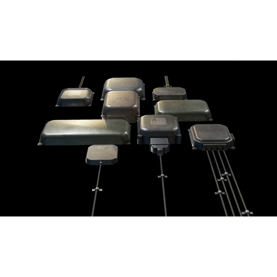 Industrial Old Distribution Board 3D Model – Low Poly PBR Game Asset, FBX, OBJ - View 4