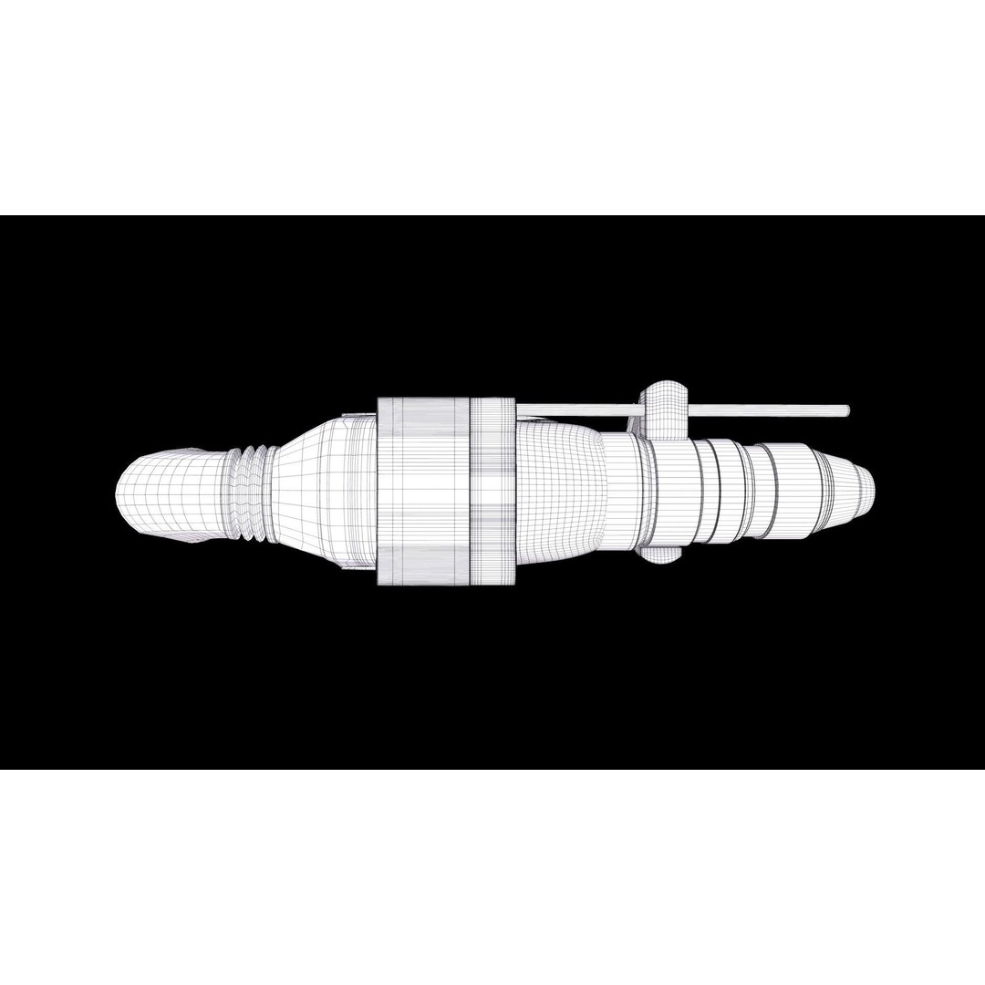 Bosch Professional GBH 3-28 DFR Rotary Hammer 3D Model – Low Poly PBR Asset, FBX - View 10