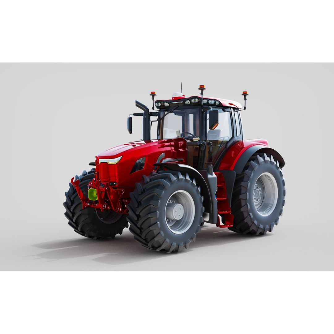 Agricultural Tractor 3D Model – Detailed PBR Asset for Animation, FBX, Blender - View 8