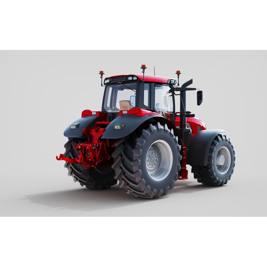 Agricultural Tractor 3D Model – Detailed PBR Asset for Animation, FBX, Blender - View 9