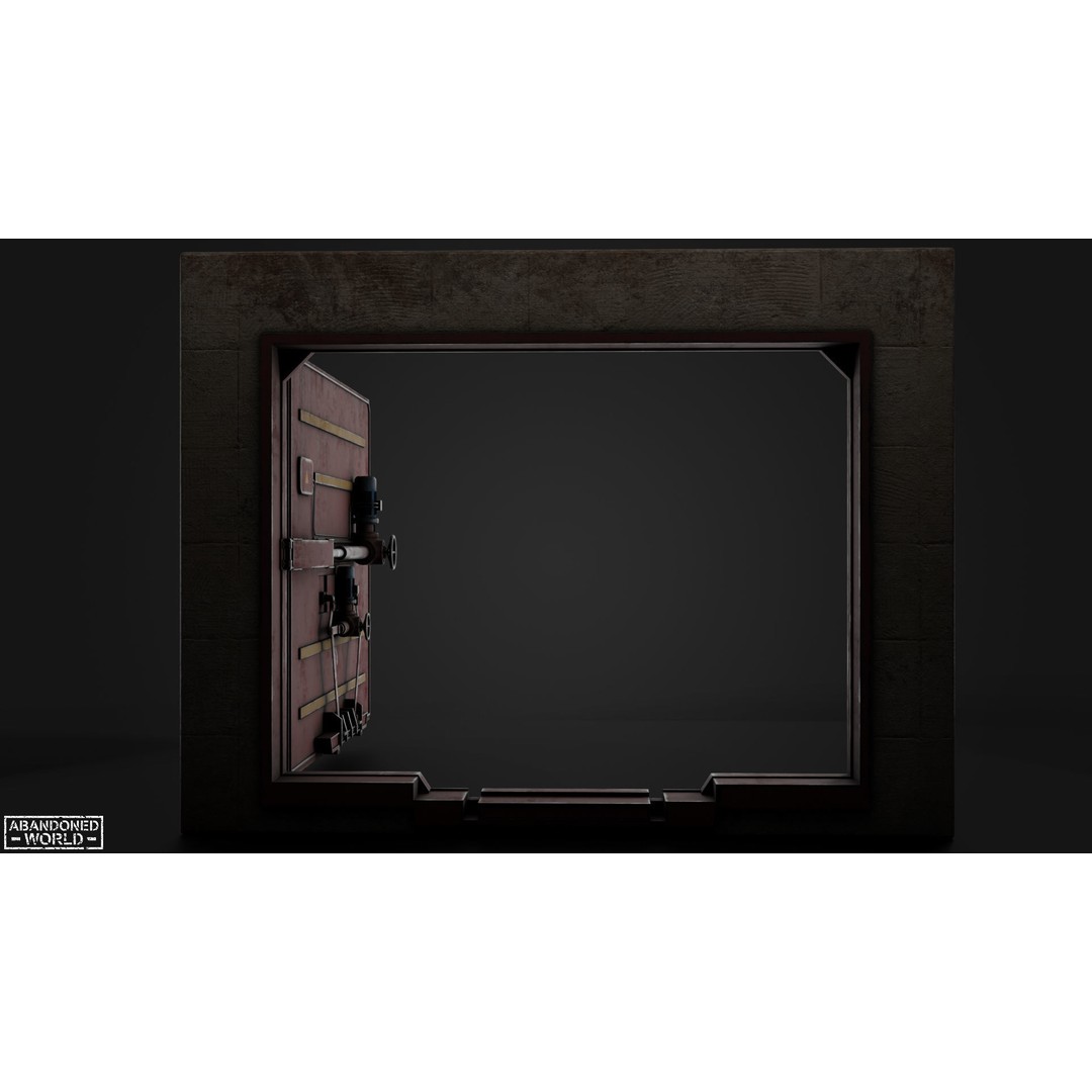 Subway Hermetic Gate 3D Model – Low Poly Game Ready PBR Asset for Unity - View 11