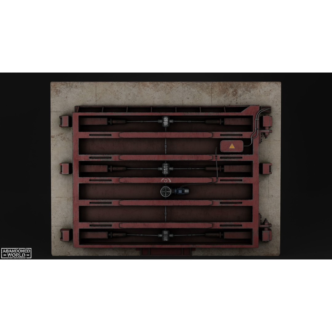 Subway Hermetic Gate 3D Model – Low Poly Game Ready PBR Asset for Unity - View 13