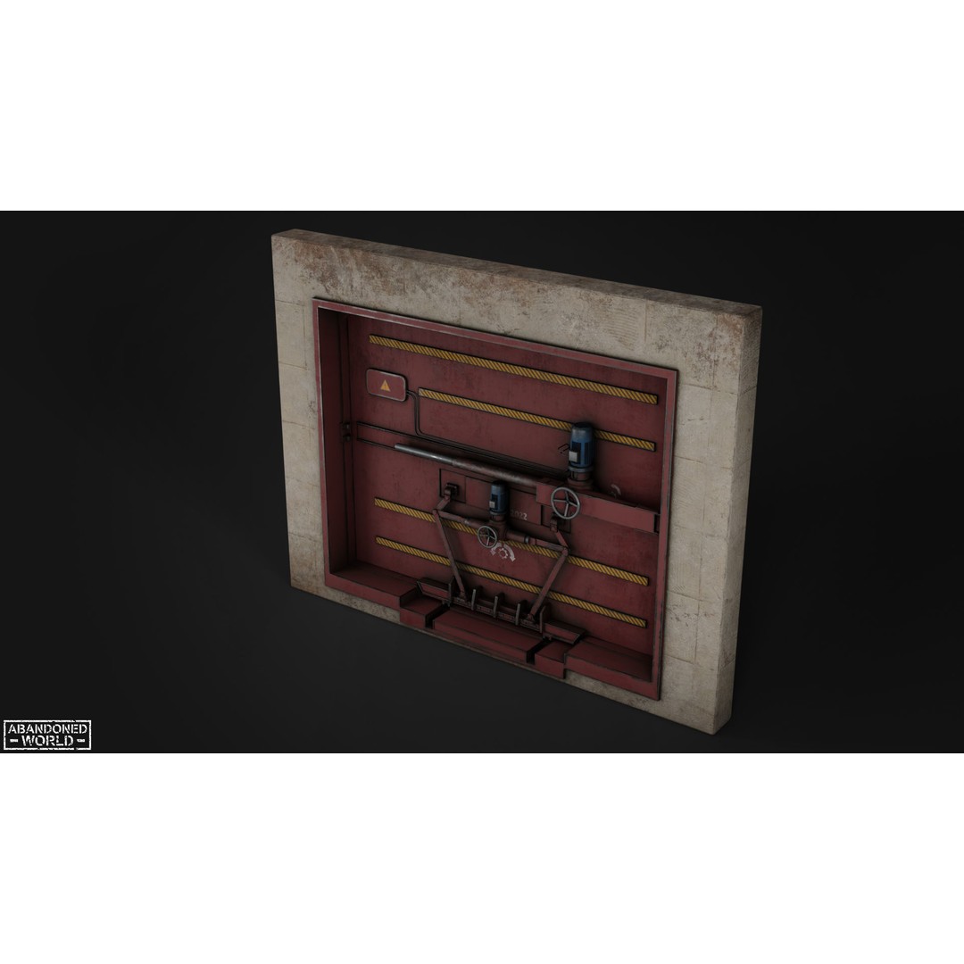 Subway Hermetic Gate 3D Model – Low Poly Game Ready PBR Asset for Unity - View 5