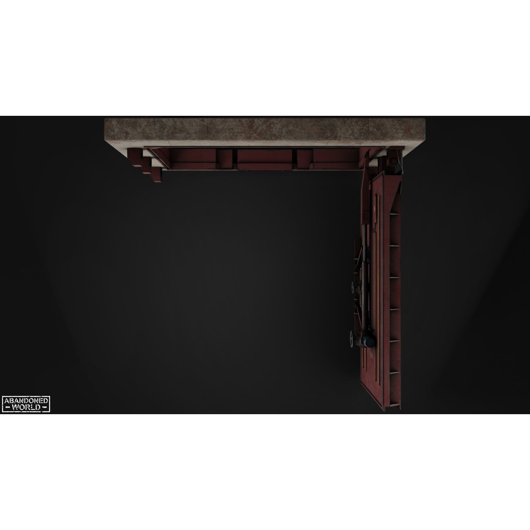 Subway Hermetic Gate 3D Model – Low Poly Game Ready PBR Asset for Unity - View 9