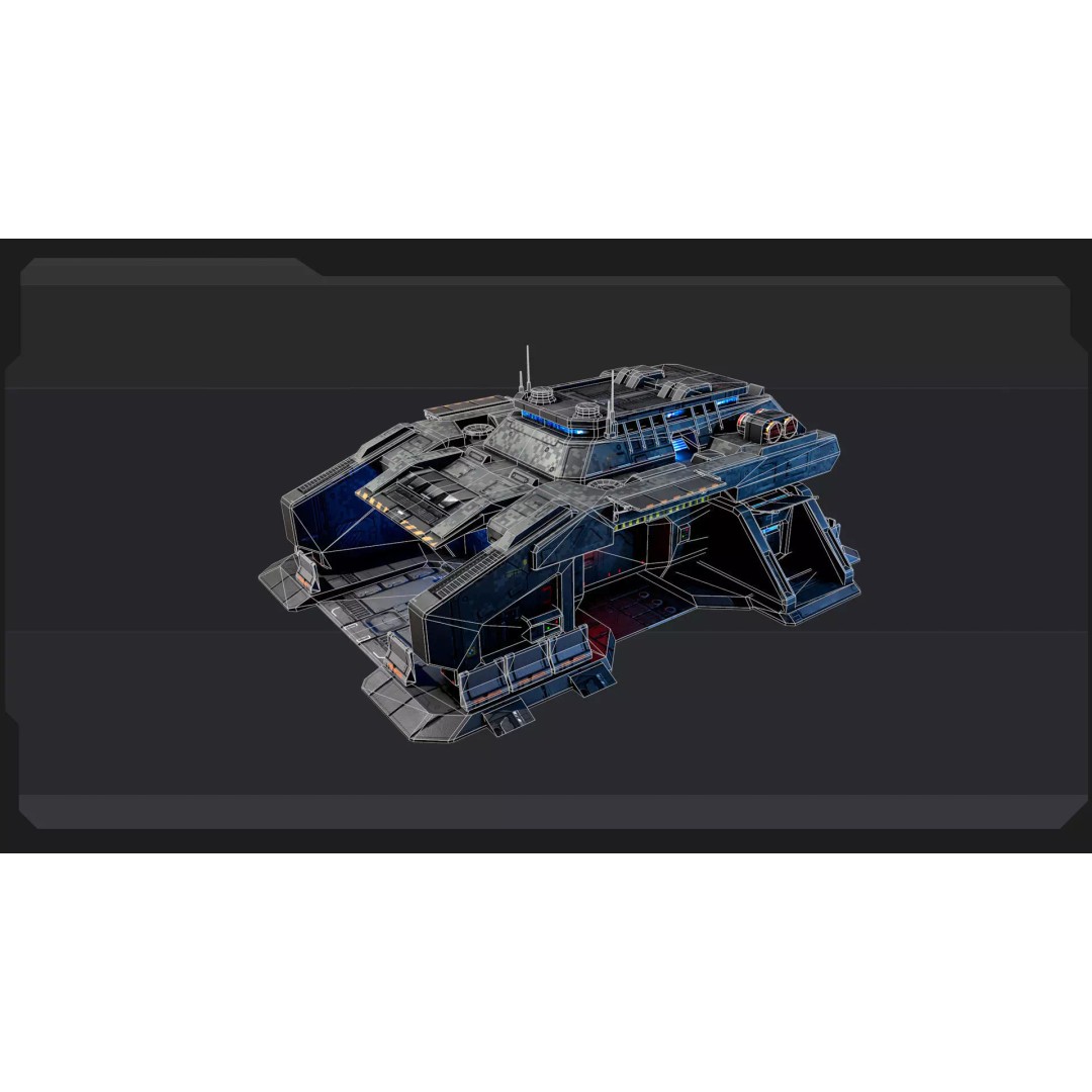 Sci-Fi Military Buildings 3D Model – Low Poly Game Asset, FBX, OBJ
