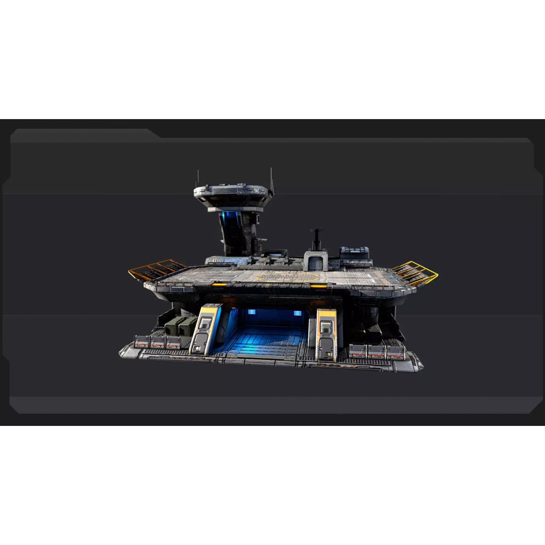 Sci-Fi Military Buildings 3D Model – Low Poly Game Asset, FBX, OBJ - View 14