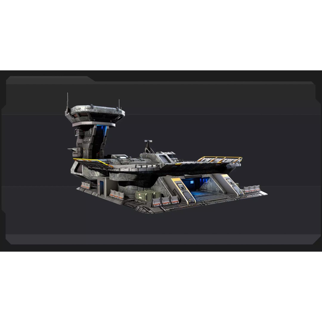 Sci-Fi Military Buildings 3D Model – Low Poly Game Asset, FBX, OBJ - View 15
