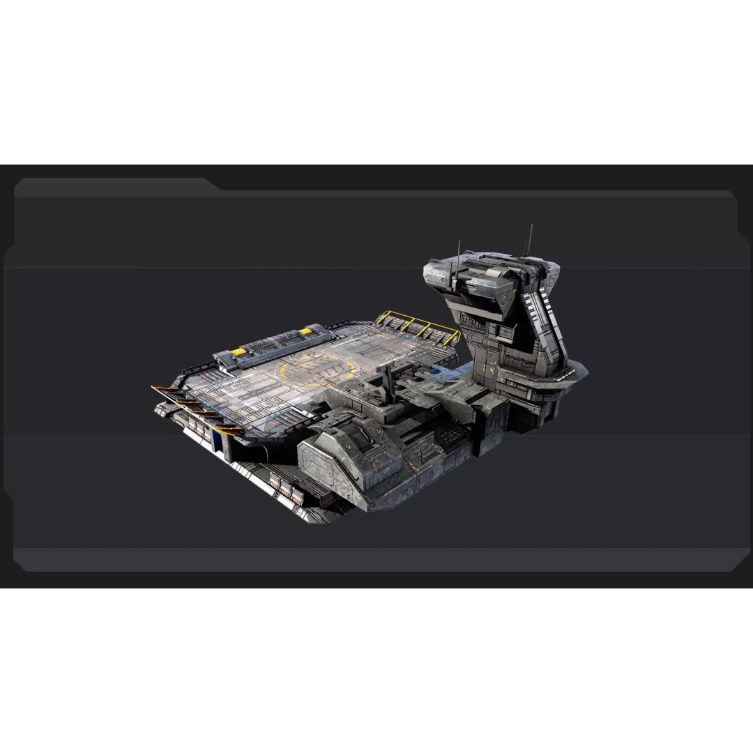 Sci-Fi Military Buildings 3D Model – Low Poly Game Asset, FBX, OBJ - View 16