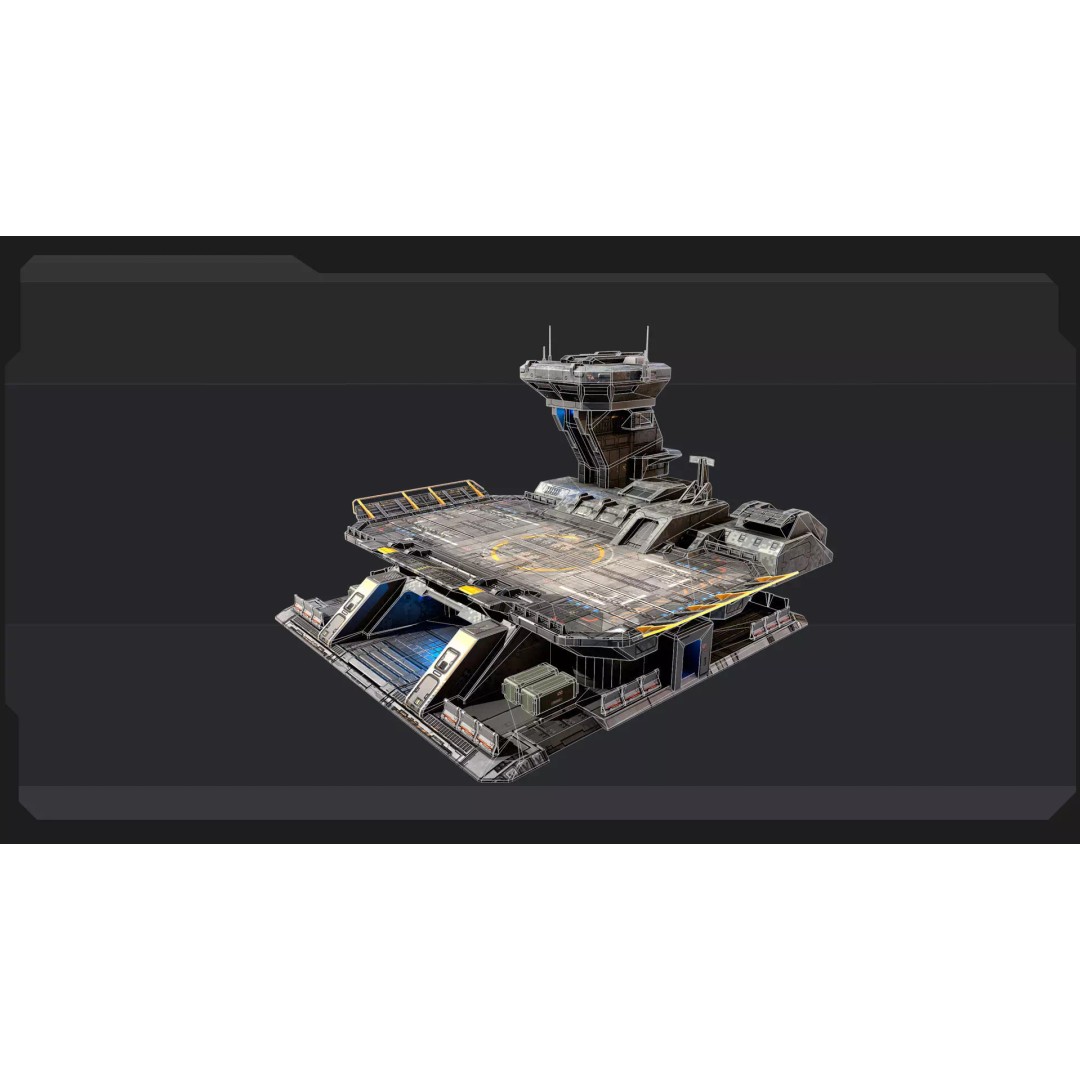 Sci-Fi Military Buildings 3D Model – Low Poly Game Asset, FBX, OBJ - View 18