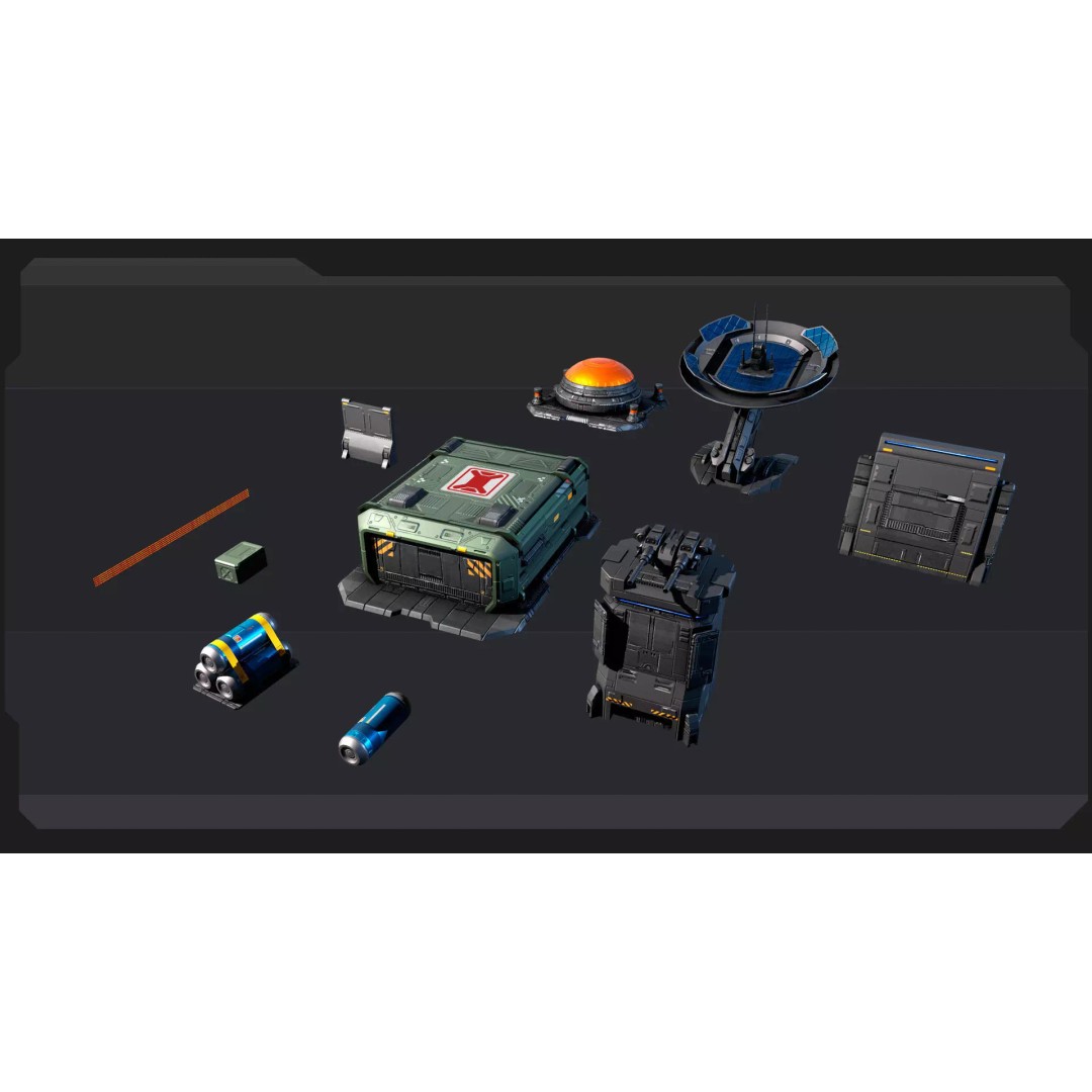 Sci-Fi Military Buildings 3D Model – Low Poly Game Asset, FBX, OBJ - View 22