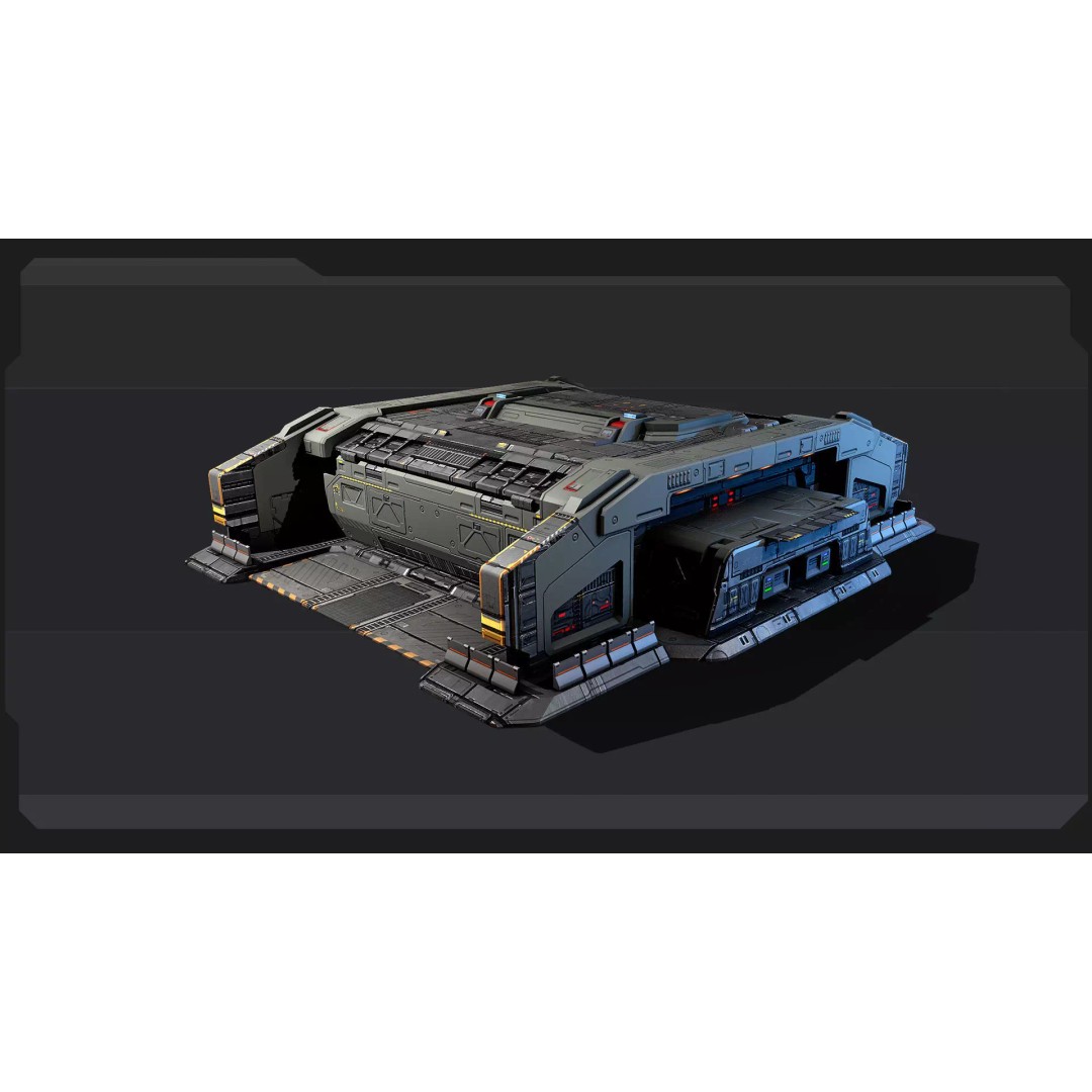 Sci-Fi Military Buildings 3D Model – Low Poly Game Asset, FBX, OBJ - View 27