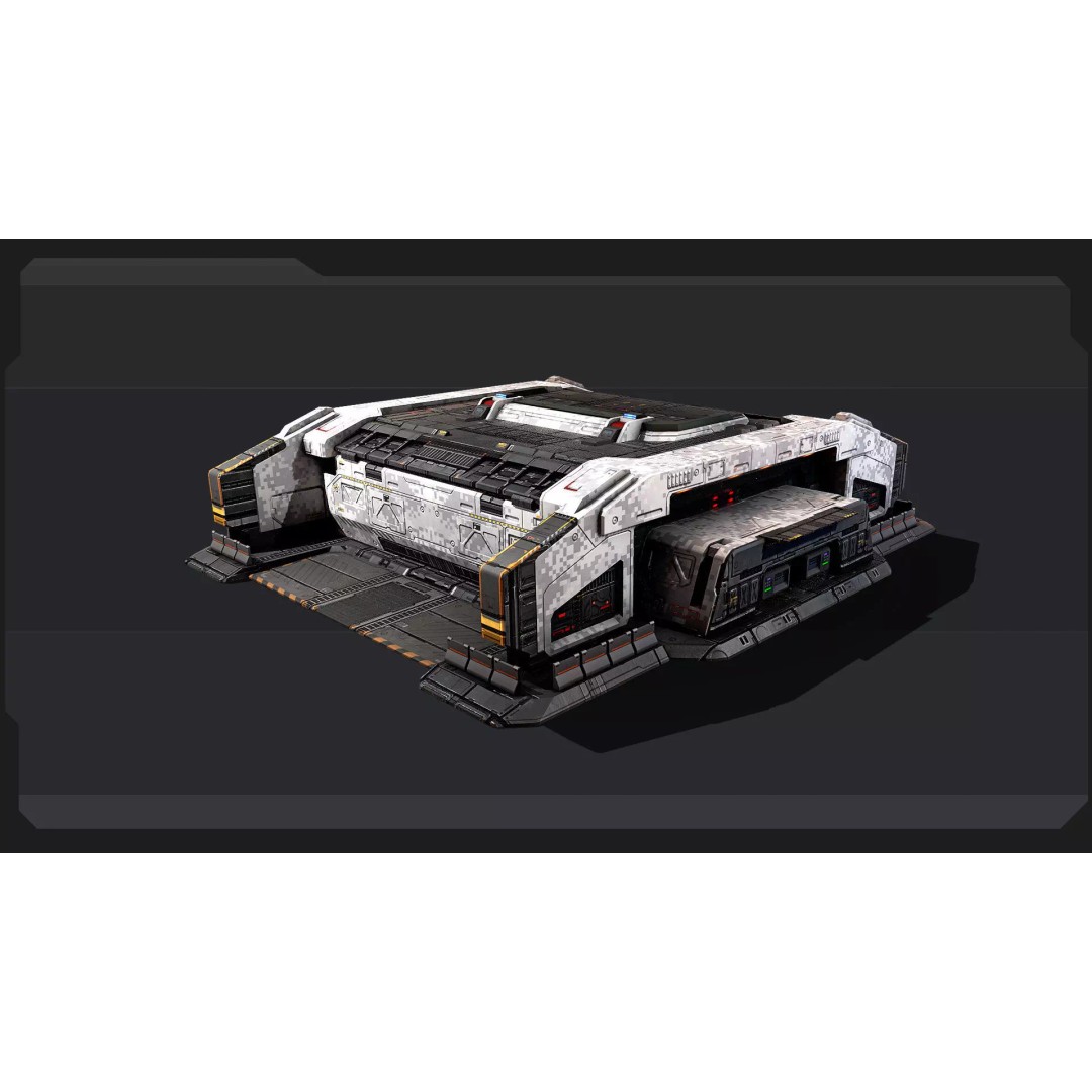 Sci-Fi Military Buildings 3D Model – Low Poly Game Asset, FBX, OBJ - View 28