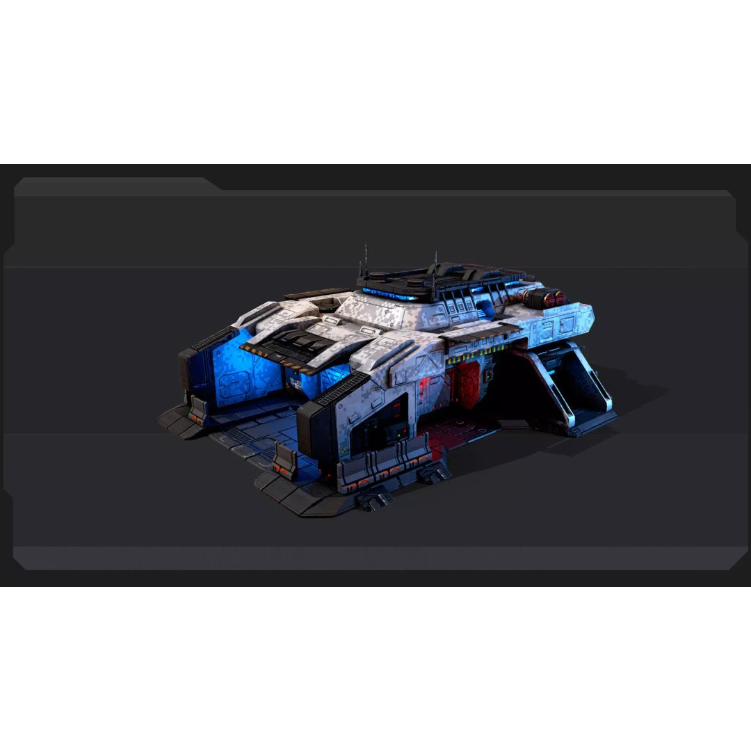 Sci-Fi Military Buildings 3D Model – Low Poly Game Asset, FBX, OBJ - View 37