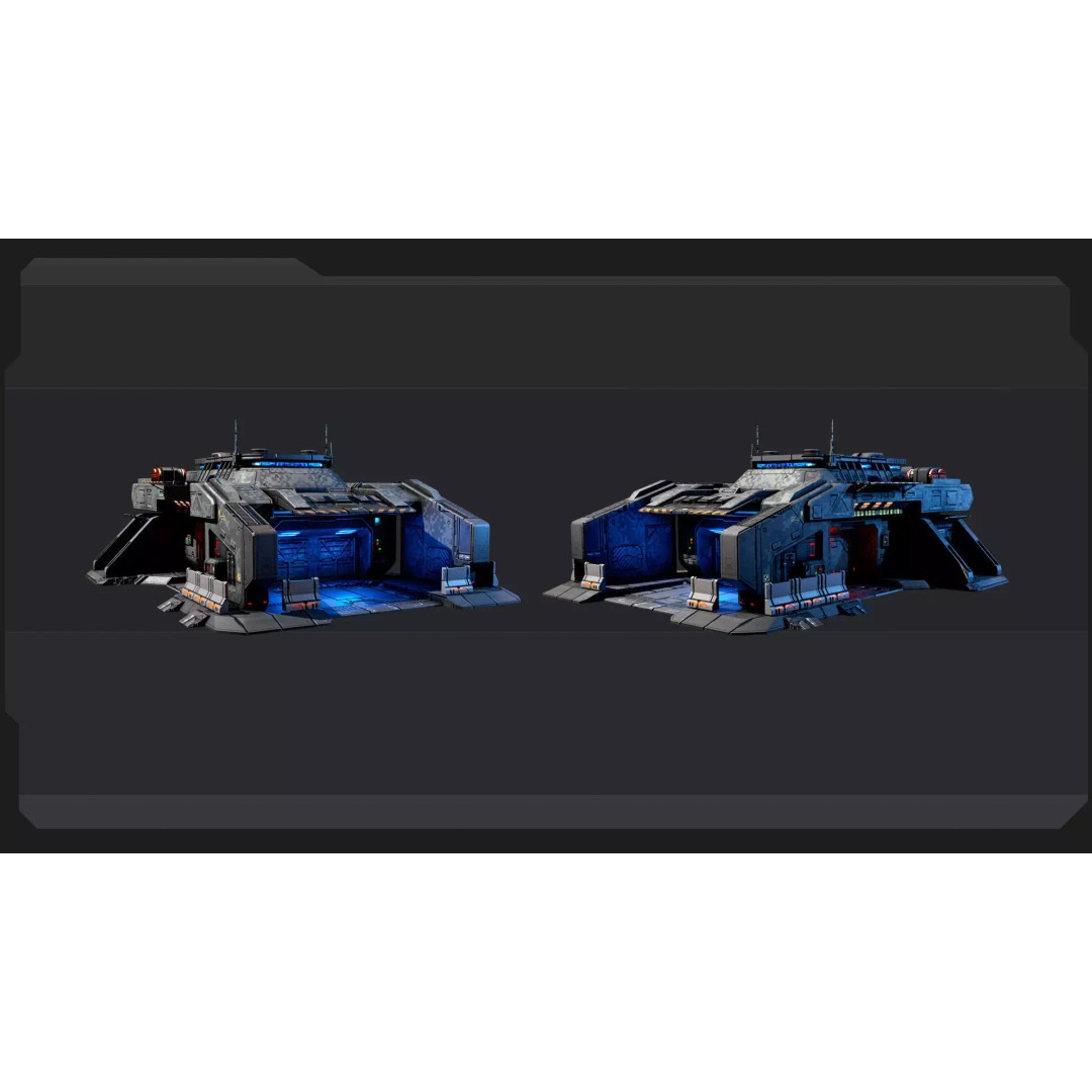 Sci-Fi Military Buildings 3D Model – Low Poly Game Asset, FBX, OBJ - View 39