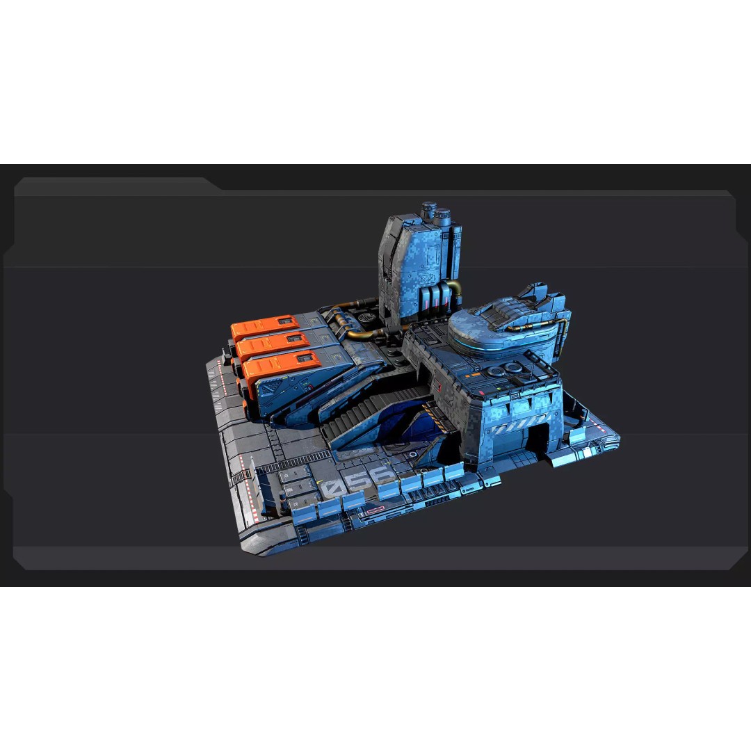 Sci-Fi Military Buildings 3D Model – Low Poly Game Asset, FBX, OBJ - View 6