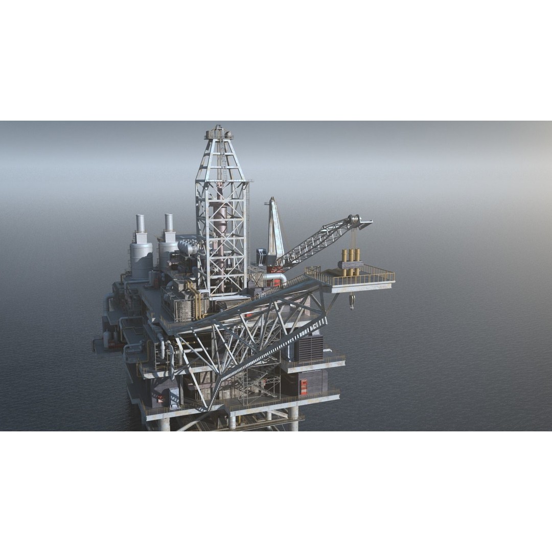 Oil Platform 3D Model – Industrial Structure for Unreal Engine, FBX - View 11