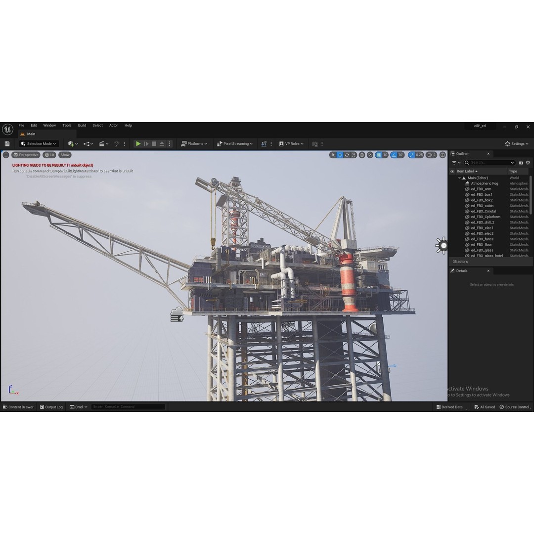 Oil Platform 3D Model – Industrial Structure for Unreal Engine, FBX - View 14