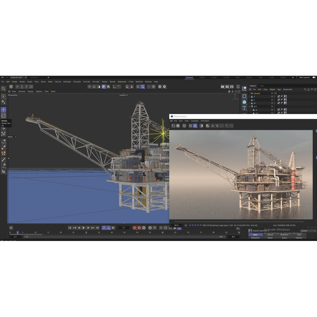 Oil Platform 3D Model – Industrial Structure for Unreal Engine, FBX - View 15