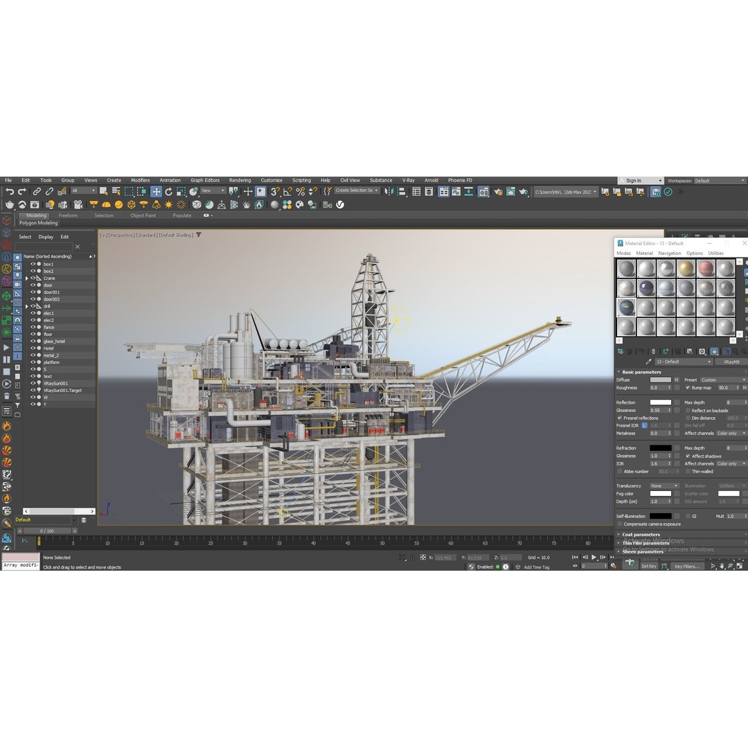 Oil Platform 3D Model – Industrial Structure for Unreal Engine, FBX - View 16