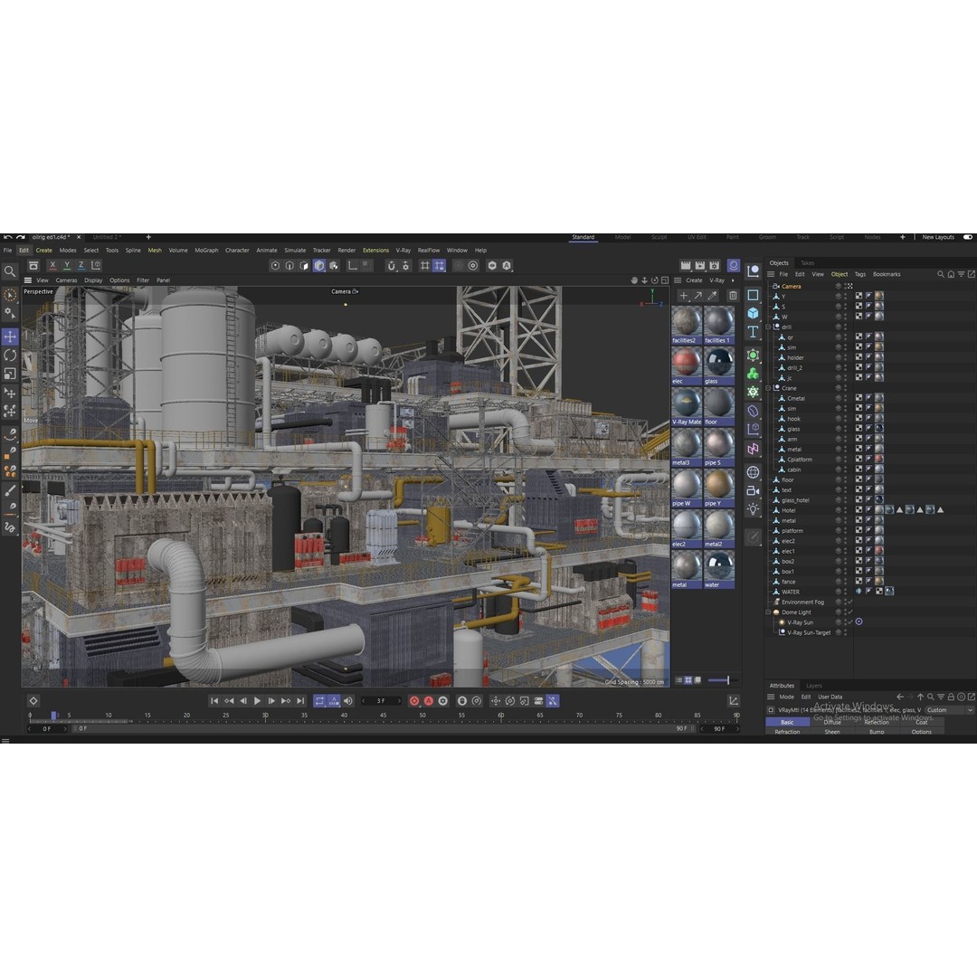 Oil Platform 3D Model – Industrial Structure for Unreal Engine, FBX - View 18