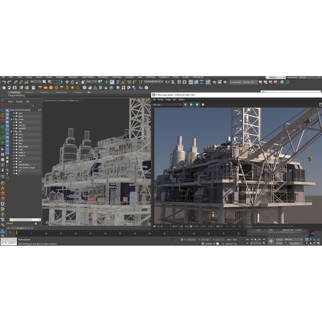 Oil Platform 3D Model – Industrial Structure for Unreal Engine, FBX - View 20