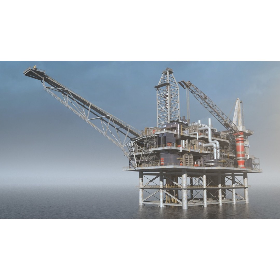 Oil Platform 3D Model – Industrial Structure for Unreal Engine, FBX - View 8