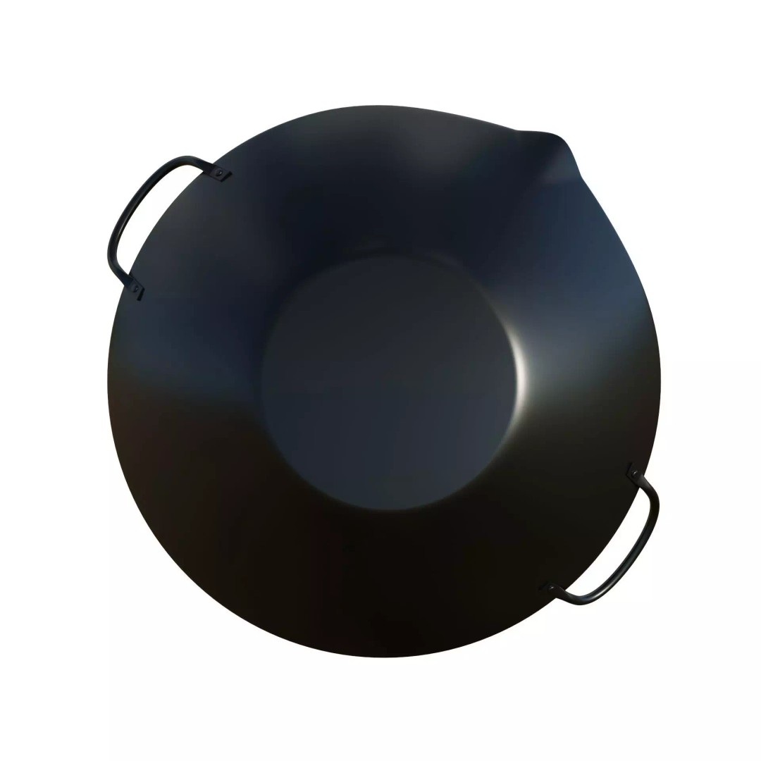 Carbon Wok 3D Model – Low Poly Kitchenware, PBR Textures, FBX - View 8