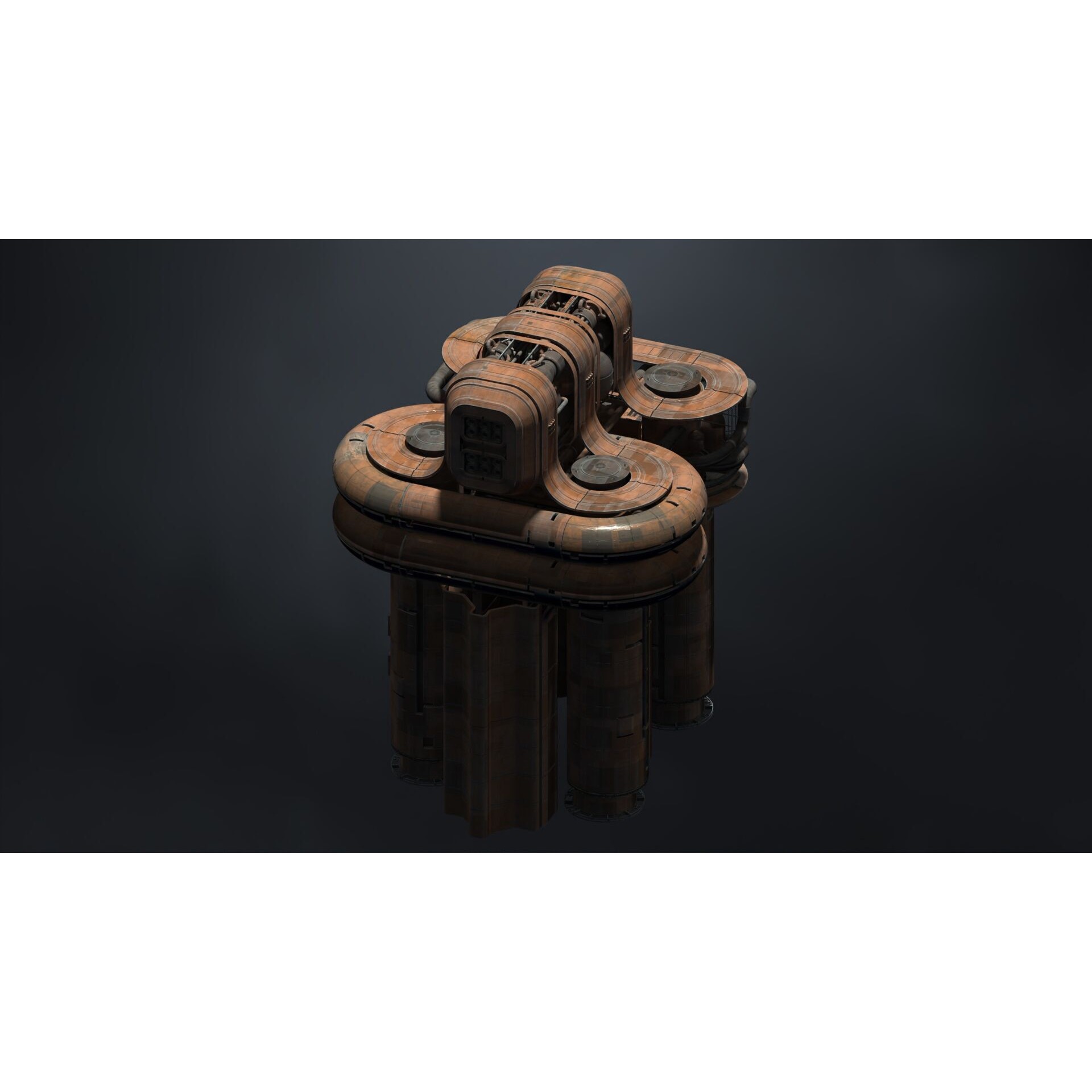 Scifi Megascale Industrial Building - Subdivision Ready 3D Model - View 7