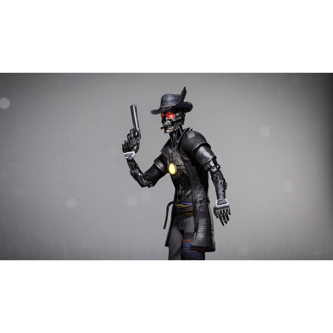 CyborgMech01 3D Model – Low Poly Sci-Fi Character, Rigged & Animated - View 5
