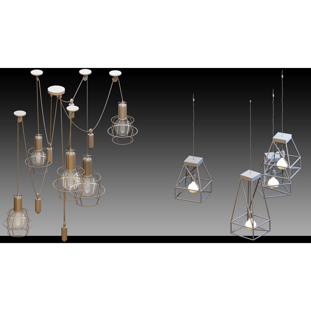 Industrial Lighting 3D Model – High Detail Assets for CG Projects, FBX, Blender - View 11
