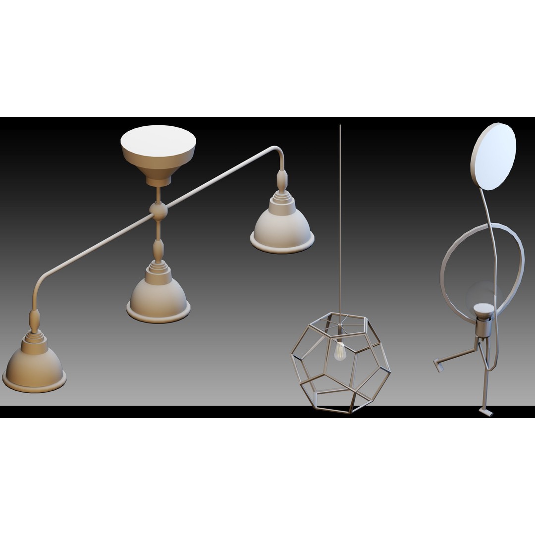 Industrial Lighting 3D Model – High Detail Assets for CG Projects, FBX, Blender - View 12